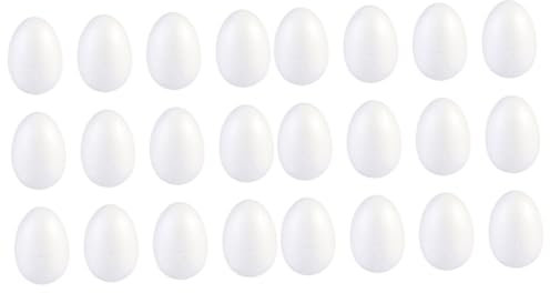 JOINPAYA 25stücke Kreative Weiß Eier Form DIY Graffiti Eier DIY Malerei Schaum Für Osterdeko Modellieren Blumenarrangements Und Mehr