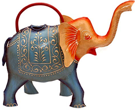 Gießkanne Elefant aus Metall – Tierform Gießkanne für Garten & Balkon, dekorativ & nostalgisch, Handgießkanne für Pflanzen, originelles Geschenk für Gartenfreunde, Indischer Stil