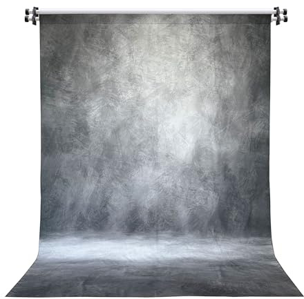 Abstrakter Fotohintergrund Stoff 243x300 cm Groß und Dick Polyester Hintergrund für Fotostudio Portrait Produktfotografie Grau