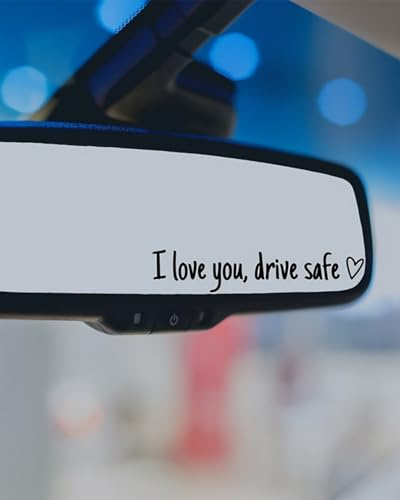 FUGLUS 6 Stück I love you,drive safe Drive Safe Spiegel Aufkleber, Vinyl Rückspiegel Aufkleber, Spiegel, Autodekoration Geschenk für Fahrer Frauen Männer