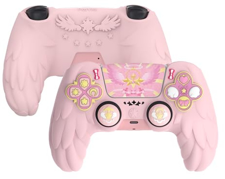 PlayVital Magic Wings Hülle für PS5 Controller, rutschfeste Schutzhülle