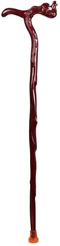 YRYRYW Béquille Séquoia Fleur de Poire Canne en Bois Sculpture Tête à Crête Bâton de Marche Convient aux Béquilles de Robinet Cadeau Béquille-11.19 Cannes en Bois pour Hommes Femmes Household faucets