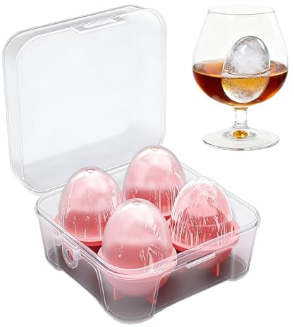 Moulds for Cocktails,4 Pieces Egg Shape Non-Stick with Easy Release Molds for Whiskey - for Daily Party Swimming Pool Picnic Camping Drinks Whiskey Cocktails Sodas