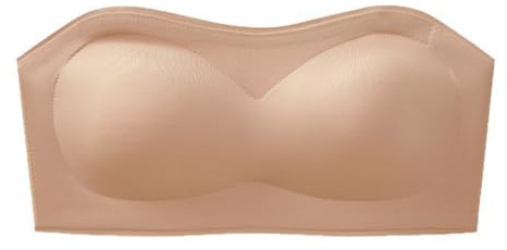 ZYKEJJDDAK Bandeau BH kvinnor halkskydd axelbandslös sömlös yoga bralette vadderad träningstub dam bandeau bh, Färg, L