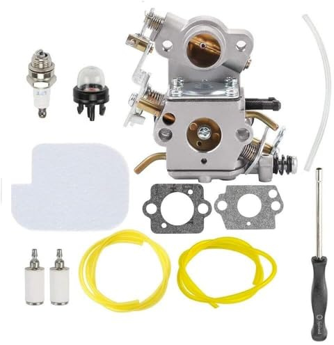 Replacement Tool Part for Chainsaw Carburetor & Air Fliter Kit for Poulan Model P3314 33cc/14'' Gas Chain Saw (US0724-4382)