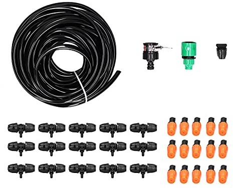 YYALYYON para jardinería, microaspersor atomizado con Hebilla de Bloqueo, nebulización Fina, Amplio Rango de pulverización, riego automático, boquillas sin Perforaciones para