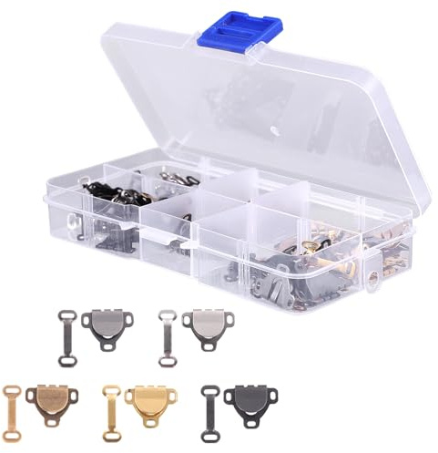 PACKOVE Juego de 150 Ganchos y Ojales para Costura Diy, Set de 15 Colores, Ganchos para Falda y Pantalón, Accesorios para Manualidades de Ropa, Cierre para Vestidos y Prendas