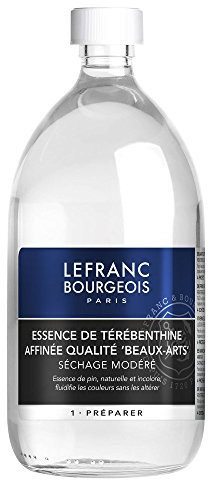 Lefranc Bourgeois Purified Turpentine Oil Paint 1 Litre Bottle