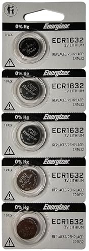 Energizer CR1632 3V Lithium Coin Battery (5 Count (Pack of 1))