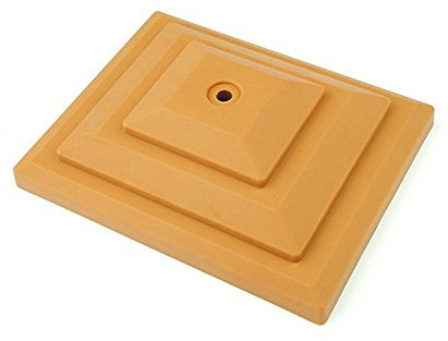 10 x Linic Plastic Fence Post Caps for a 4 x 3 (100mm x 75mm) Fence Post, Harvest Gold, Rot Proof. (GT0054). UK Made. Free UK Postage