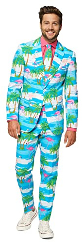 OppoSuits Lustiger Kostüm-Partyanzug für Herren Jacke, Hose und Krawatte geliefert