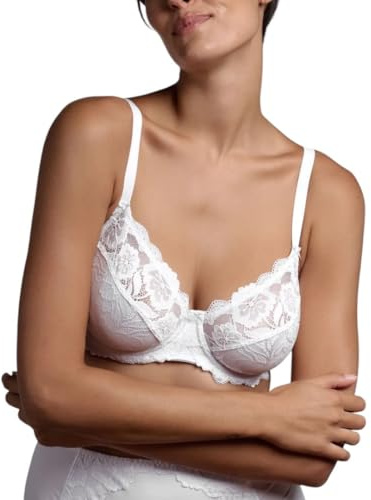 Belseno Lepel Reggiseno in Pizzo Balconcino Coppa B art. 251 colori Bianco Nero e Fard - Bianco 4