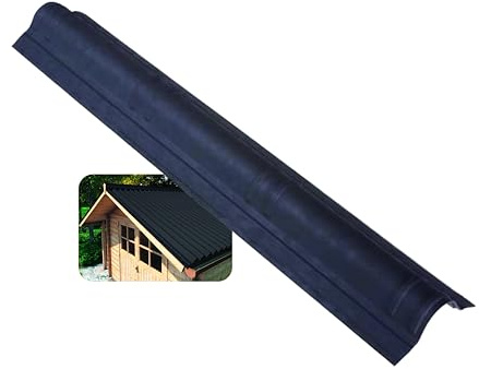 ONDUVILLA Firstkappe für Well-Dachplatten Bitumenwellplatten Rot geflammt–Dachmaterial wetterfest&langlebig–Firstelement für Dachabschlüsse bei Carports,Gartenhäusern&Nebengebäuden (schwarz)