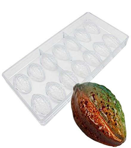 14 stampi per cioccolatini a forma di cacao fai da te in policarbonato rigido cioccolato del vassoio di plastica caramelle, torta fondente pasta da forno pasticceria sapone stampo da forno B