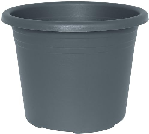 Geli Blumentopf CYLINDRO rund aus Kunststoff, Farbe:anthrazit, Durchmesser:60 cm
