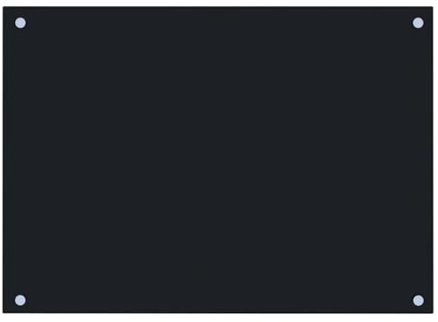 vidaXL Paraschizzi per Cucina Paraspruzzi Fornelli Resistente al Calore Pannello Splashback Parete Nero 70x50 cm in Vetro Temperato