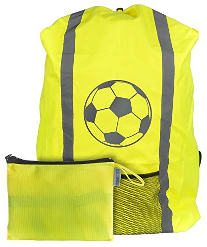 EAZY CASE Rucksack Schulranzen Regenschutz, Schutzhülle mit Reflektorstreifen, Regenüberzug, Regenschutzhülle wasserabweisend mit Reflektor und Tasche für mehr Sicherheit im Straßenverkehr