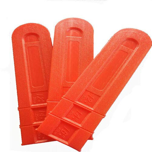 Kettensägen-Abdeckung, strapazierfähige und universelle Kunststoff-Abdeckung, 3 Stück, orange