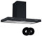 Cookology TSH901BK/A A Energy Rated 90cm Chimney Cooker Hood Extractor Fan, 3 Speed 315m3/hour, LED Lights, Wall Mount Range Hoods with CF150 Filters - in Black