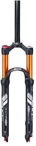VHHV Mountainbike Gabel Fahrradgabel Federgabel MTB 2627,5, Luft, 100mm, 1-1/8, QR, Manuelle Sperrung, Dämpfungseinstellung, Vorderradgabel (Color : Black-1, Size : 27.5 inches)