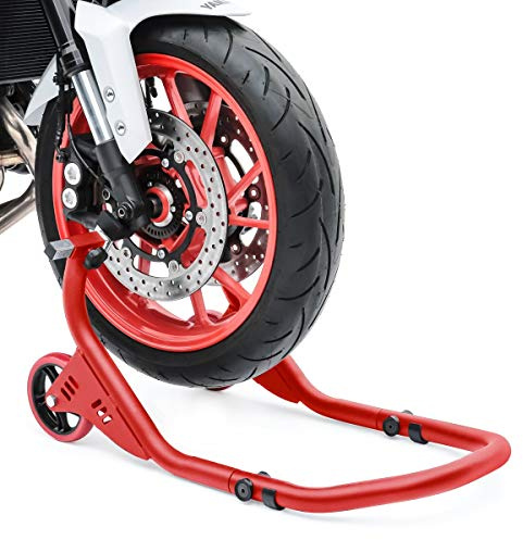 Béquille d'Atelier Moto Avant ConStands Falcone Lève Moto pour étriers Doubles Rouge