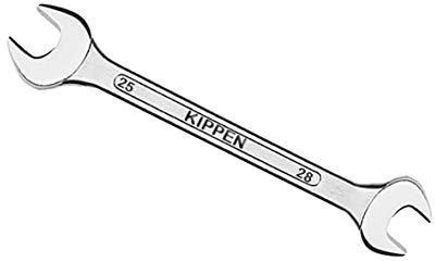 Kippen 1038M - Clé à fourche double 25 x 28 mm en acier au chrome vanadium