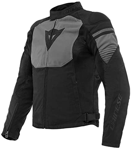 Dainese - Air Fast Tex Jacket, Sommer Motorradjacke, Quickdry Gewebe, Weiche Schulter Und Ellbogenprotektoren, Motorradjacke Für Herren, Schwarz/Grau/Grau, 50