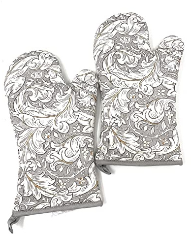Pair of Oven Gloves - William Morris' Batchelors Button Design