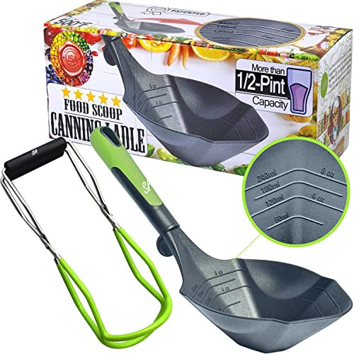 Supa Ant Jar lifter and Canning Ladle, Canning Jar lifter, Jar lifter, Canning tongs jar lifter, Canning Scoop, Food Scoop, Canning Tools, Canning Supplies, ½-Pint Capacity 500F (Assembled in USA)