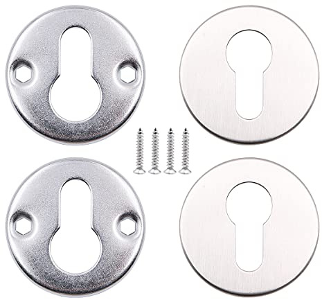 DollaTek Couvercle de serrure de porte en acier inoxydable pour porte en bois antivol