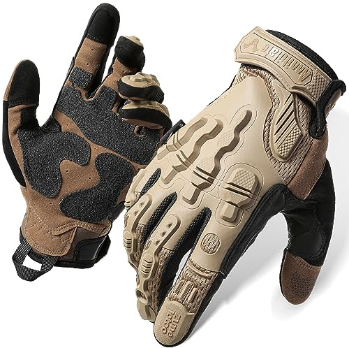 Zune Lotoo Taktische Handschuhe, Paintball Handschuhe Männer Touchscreen Kompatibel, Atmungsaktive und Stoßdämpfende Motorradhandschuhe für Paintball Airsoft Motorrad Klettern Outdoor Activities