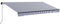 Outsunny 4 x 3 m tenda da sole da balcone con manovella, parasole per balcone, in alluminio, blu e bianco
