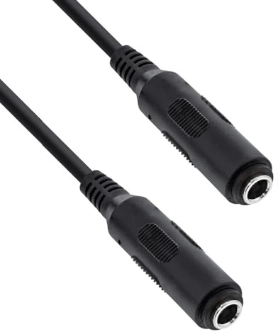 REY Cavo audio jack doppio femmina 3,5 mm, 3 metri, audio stereo
