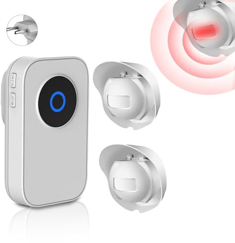 Timbre de puerta con sensor de movimiento, alarma de paso con 38 tonos de llamada, detector de movimiento, alarma de puerta, alarma de acceso, timbre de movimiento para negocios, hogar,