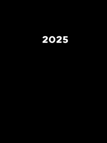 2025: Kalender 2025 Buchkalender XXL I A4 I 1 Seite / Tag mit Zeiteinteilung I 400 Seiten I Terminplaner I Kalenderbuch I Farbe Schwarz