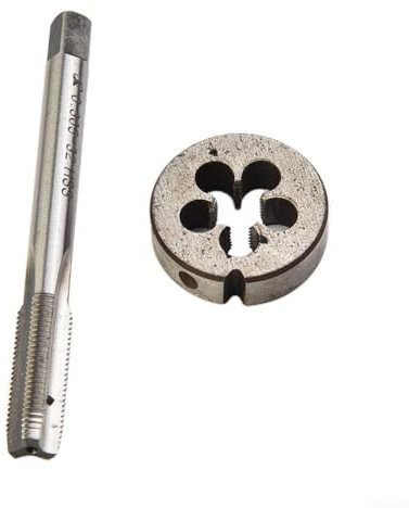 Juego de machos y troqueles de acero de alta velocidad, fresado de rosca, 3 flautas, 8 V, 1-32, válvula de neumático en V derecha, rosca recta y troquel