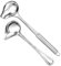 Juego de 2 cucharones para salsas, cucharón de sopa, acero inoxidable, 20 cm, 30 cm, cucharón de cereales, cubiertos para ensalada, cucharón de salsa, cuchara de miel
