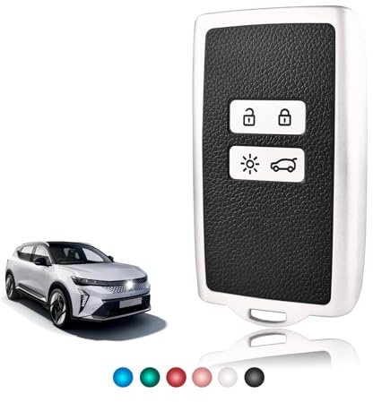TOOMUME Schlüsselhülle TPU Lederstruktur, Autoschlüssel Hülle Schlüsselcover Passt für Renault Scenic 4 Megane 4 Clio 5 Espace 5 Kadjar Captur Arkana Austral Zoe Dacia Duster Sandero Stepway