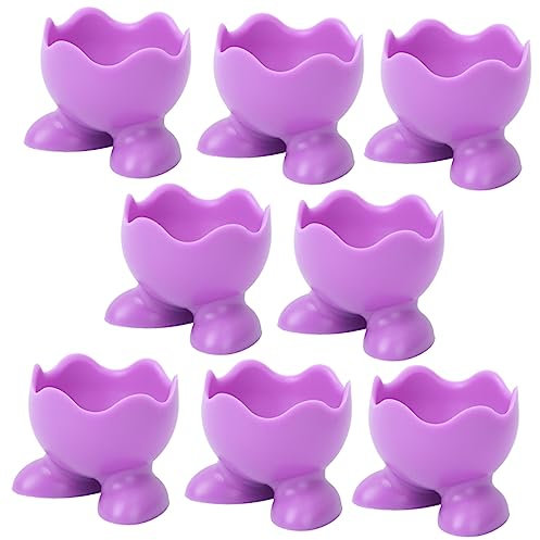 Cabilock 8piezas Hueveras Silicona Cocinar Huevos Soporte De Mesa Utensilios De Cocina Hueveras Resistentes Al Calor