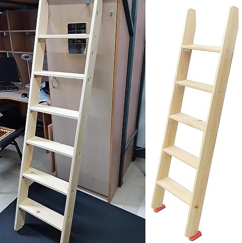 LJGYYDS Ersatz-Etagenleiter/Etagenbettleiter für Wohnmobil/Halbhochbett/Kinderbett, Doppelbett-Holzleiter mit Gummifußpolstern und Halterungen, Höhe 225 200 175 150 125 100 cm