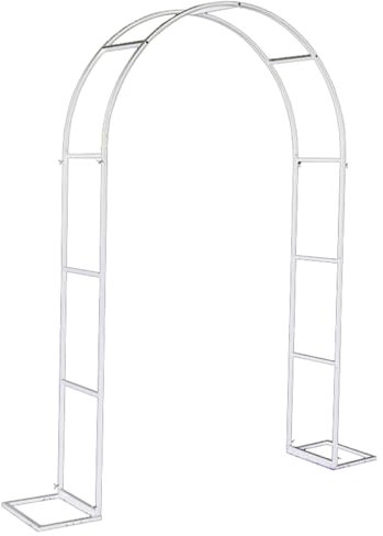 Pergola en fer pour plantes grimpantes - Large arche de jardin pour jardin, pelouse, treillis en métal blanc