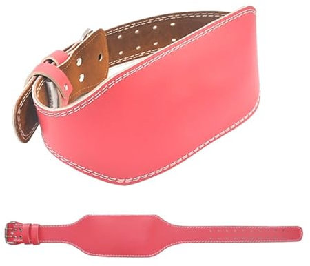 GCYEIDMA Gewichthebergürtel Herren Verstellbarer Gewichthebergürtel aus Leder, Taillenstütze, Fitnessgürtel, Unisex, breiter Wickelgurt, Training, Gewichtheben, Stützgurte, Gewichtheben(Pink,L)