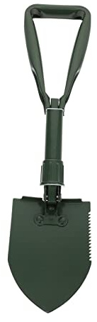 LAPYAPPE Outdoor Campingschaufel aus Rostfreiem Edelstahl Faltbar mit Robustem Canvas zum Schneeräumen und Camping im Schnee