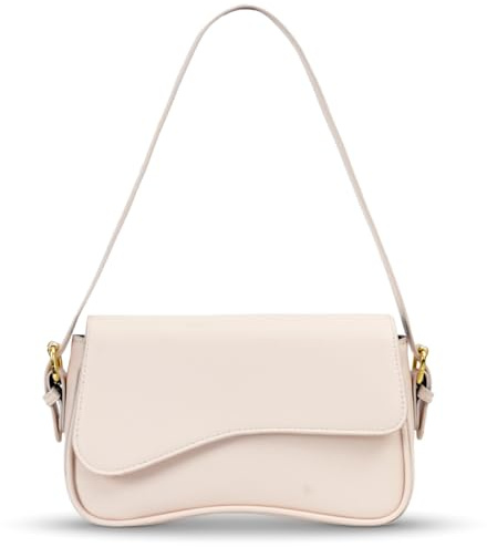 Ausing Damen Schultertaschen Handtasche Damen Klein Elegant Leicht Praktisch Weiß