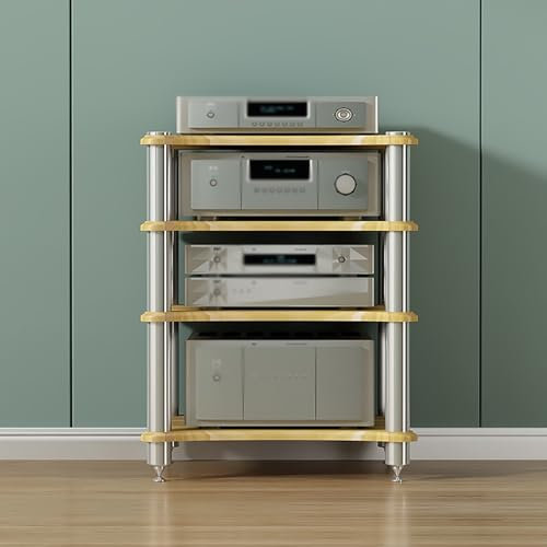 Soporte para Medios audiovisuales, estantería de Audio, Torre de Audio, Mueble de Almacenamiento para Consola de Tocadiscos, estantería para Videojuegos, Centro de Entretenimiento esquinero