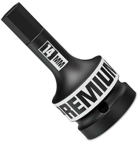 Aurlloct Kraft Innensechskant Schlagschrauber Nüsse 3/4'', H14(14mm) Kraft Innensechskant, Innen Sechskant Steckschlüssel für DIY Haushalt Auto Fahrrad Reparatur Heimwerkzeuge