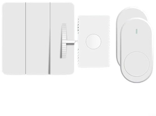 JGmotorfi Control automático de luz con pulsador de botón remoto inalámbrico, esencial para dispositivos inteligentes (2 mandos a distancia)