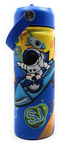 TheCartoonWorld Borraccia Termica 500 ml con Cannuccia Sj Gang/SEVEN (Astronauta)