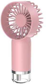 Portable Electric Handheld Fan with Water Mist Spray, Mini USB Hand Fan Rechargeable with 3 Speed, Battery Powered Small Fan Handheld for Holiday Office Outdoor, Travel Accessories for Women
