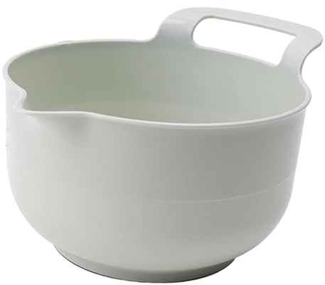 Gralara Ensaladera versátil y Duradera, Herramienta de Cocina, Cuenco para Mezclar con Base Antideslizante y vertedor, Verde Claro, 2l